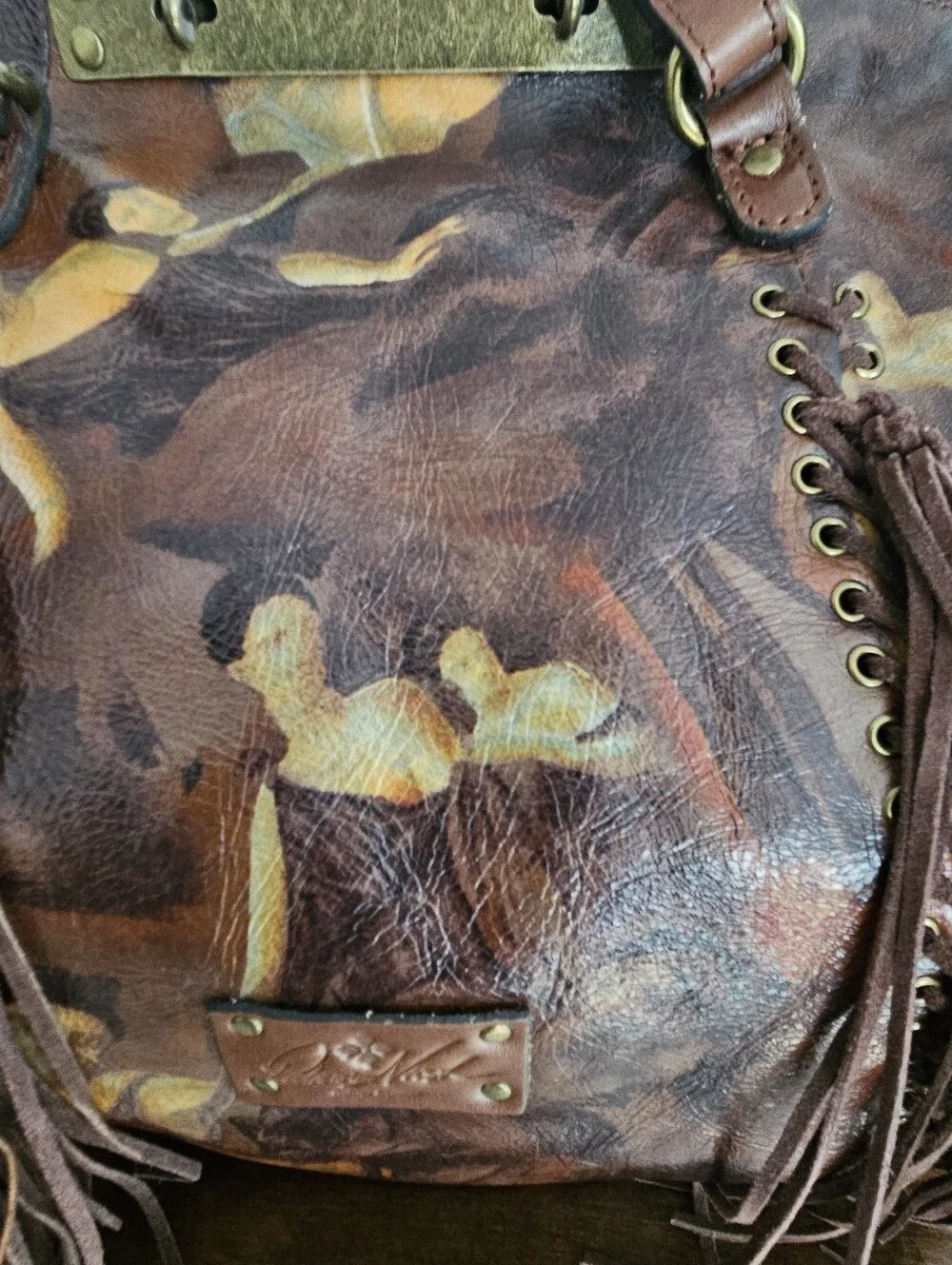 Patricia Nash Renaissance Revival Benvenuto Leather Tote Bag Limited Edition - Picture 15 of 16